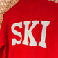 Hipster Cozy Knit Mock Neck "Ski" Sweater