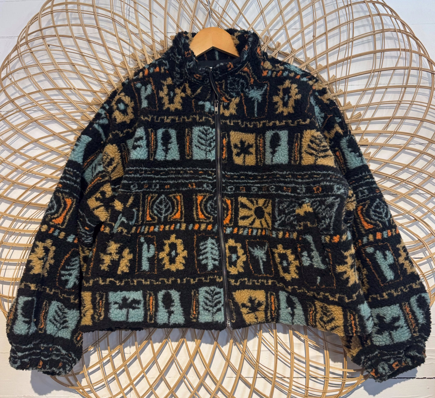 Boho Hipster Rustic Outdoorsy Sherpa Fleece Zip up