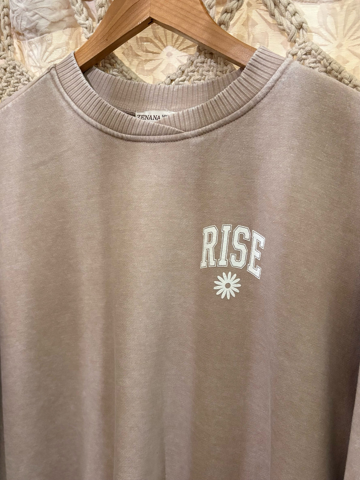 Rise Daisy Logo Cozy Crewneck Sweatshirt