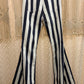 Boho Hippy Striped Denim Bell Bottoms