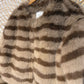 Boho Chic Striped Faux Fur Jacket