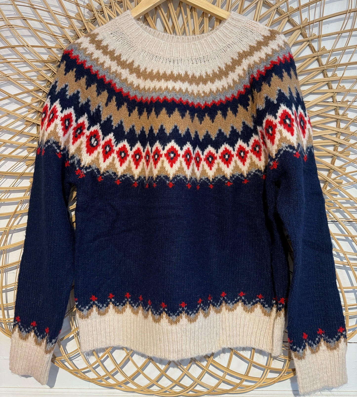 Hipster Cozy Knit Fair Isle Sweater