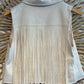 Boho Western Collared Fringe Suede Vest