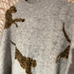 S/M Gray Leopard Soft Knit Sweater