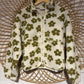 Boho Floral Sherpa Zip Up Jacket