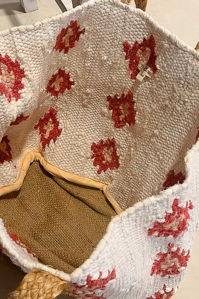 Boho Woven Large Straw Tote Bag