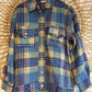 Boho Hippy Cozy Plaid Button Up Shacket