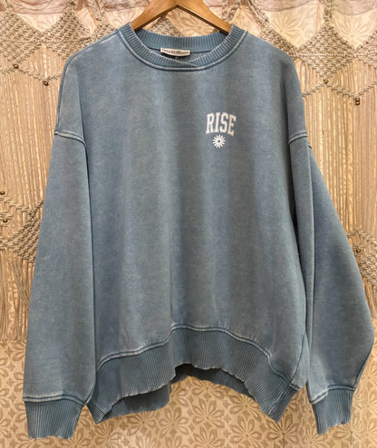 Rise Daisy Logo Cozy Crewneck Sweatshirt