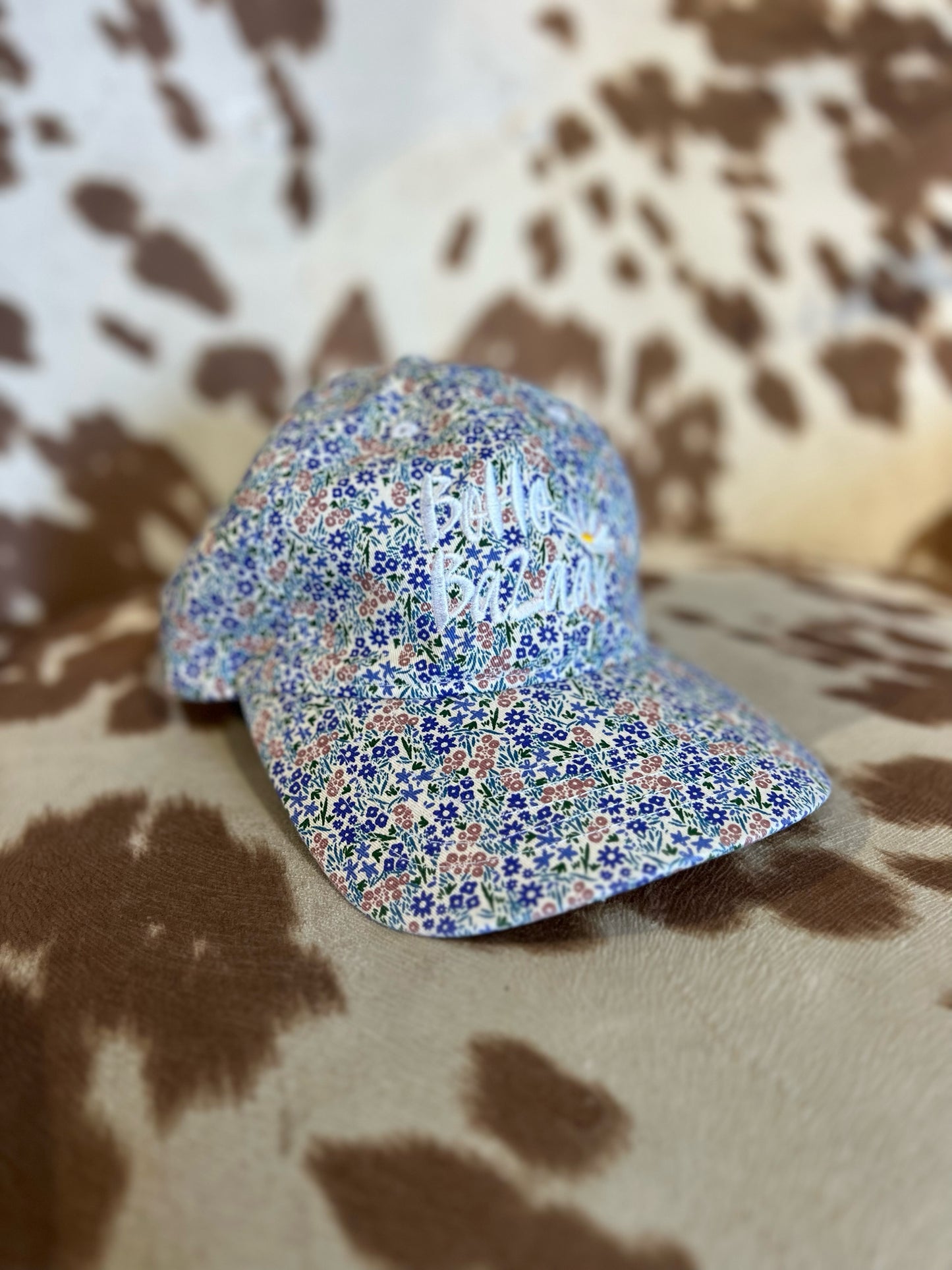 Floral Logo Baseball Hat