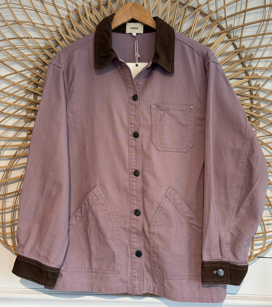 Boho Hipster Collared Button up Barn Jacket Shacket