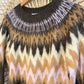 Boho Chic Cozy Fair Isle Chevron Knit Sweater