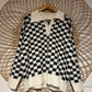 M Black Hipster Collared Soft Knit Sweater