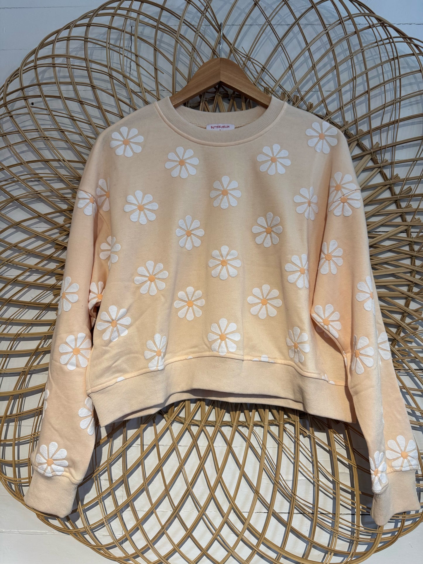 Boho Beachy Daisy Crewneck Sweatshirt