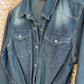 Boho Western Denim Tie Front Button Up Shirt