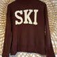 Hipster Cozy Knit Mock Neck "Ski" Sweater