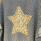 Boho Hippy Balloon Sleeve Peace Star Patchwork Button Up