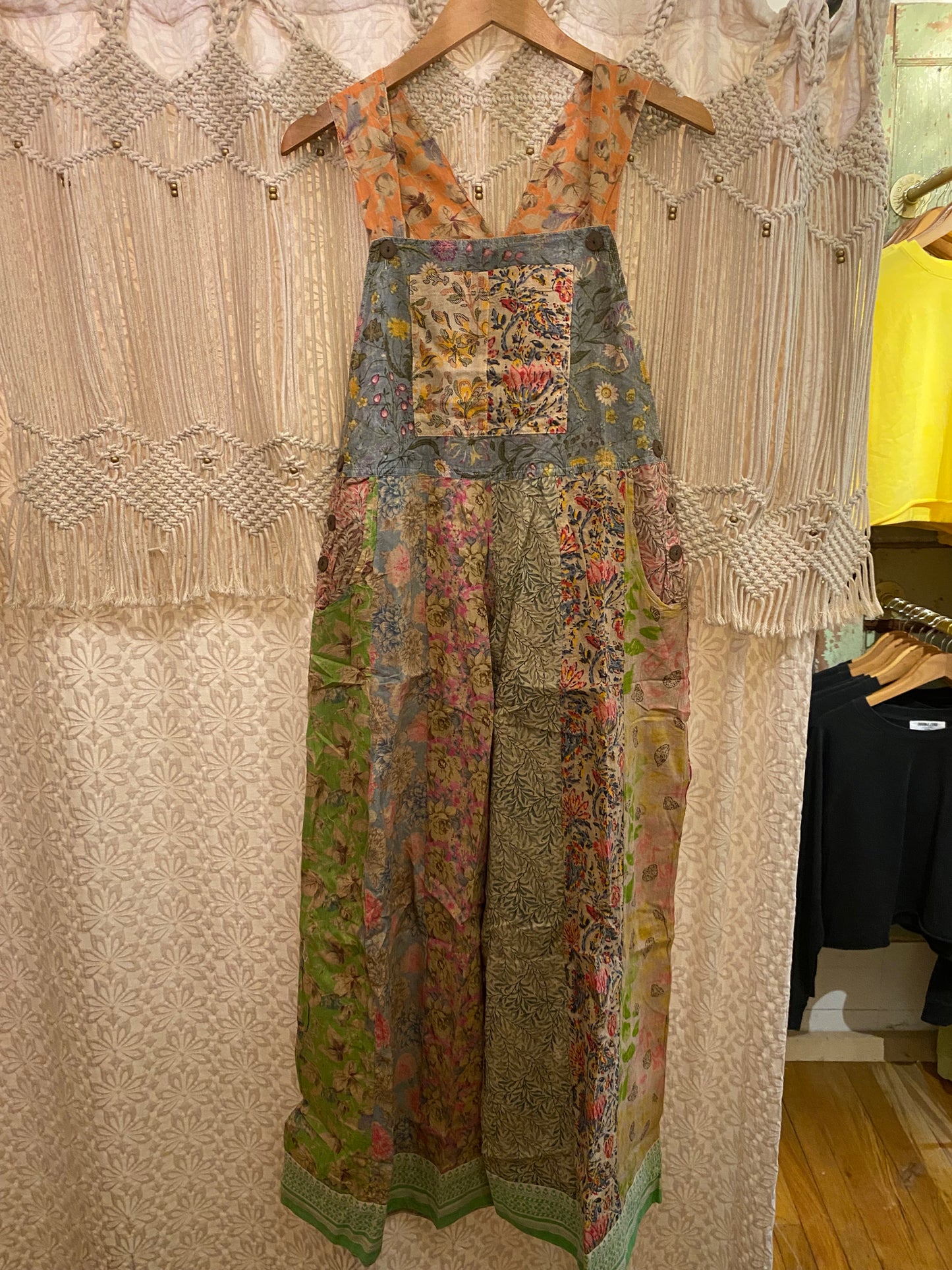 Boho Unique Patchwork Wide Leg Overalls
