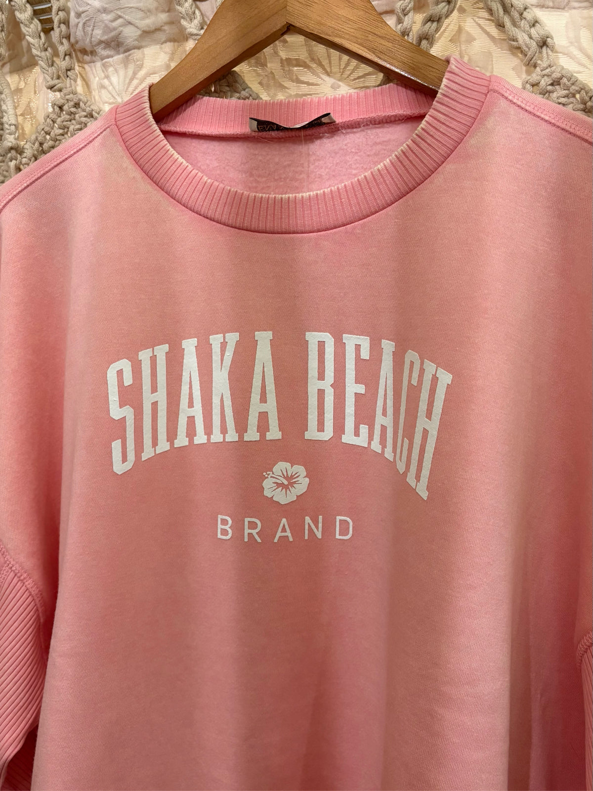 Shaka Beach Brand Logo Cozy Crewneck Sweatshirt