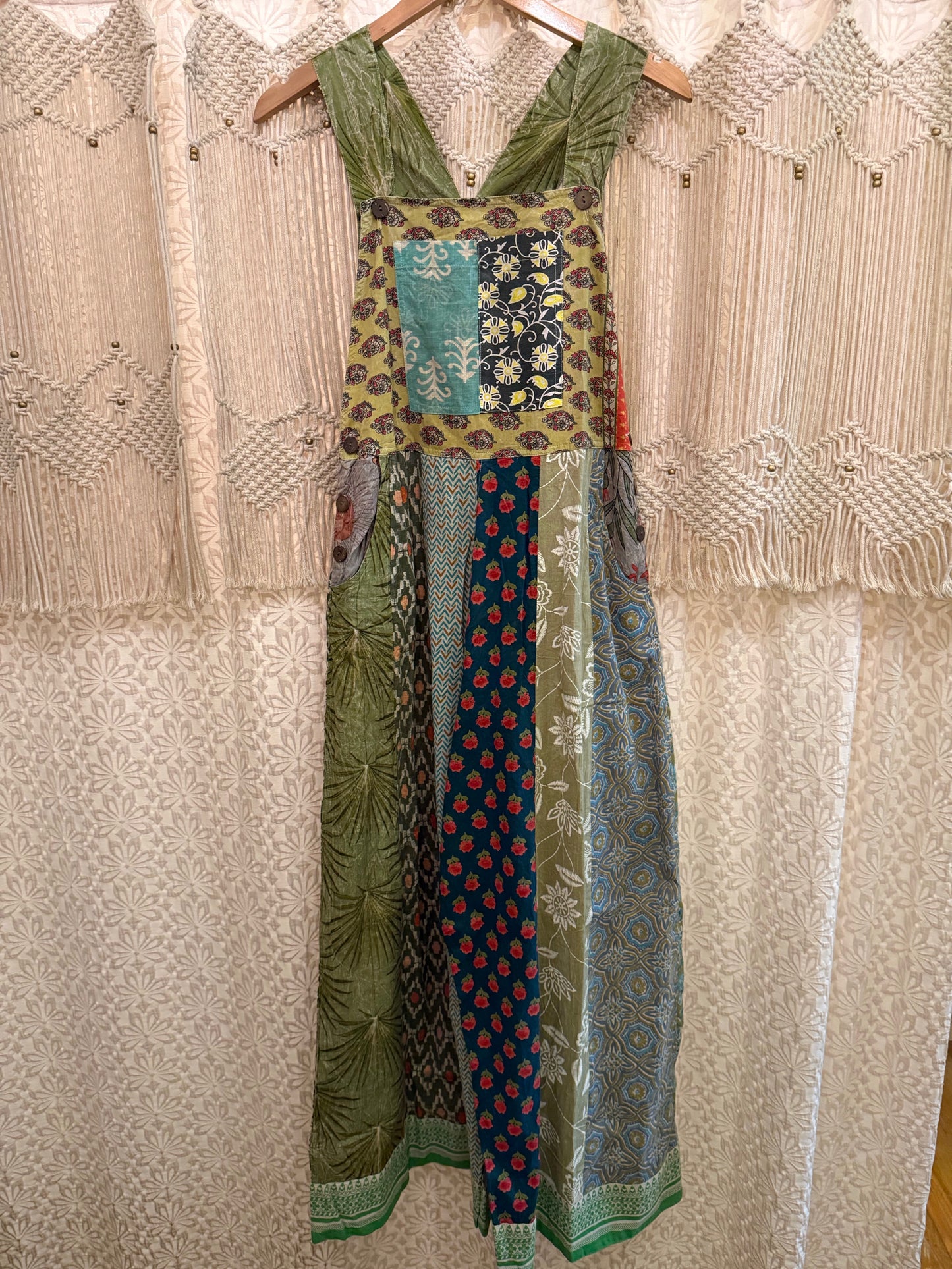 Boho Unique Patchwork Wide Leg Overalls