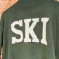 Hipster Cozy Knit Mock Neck "Ski" Sweater