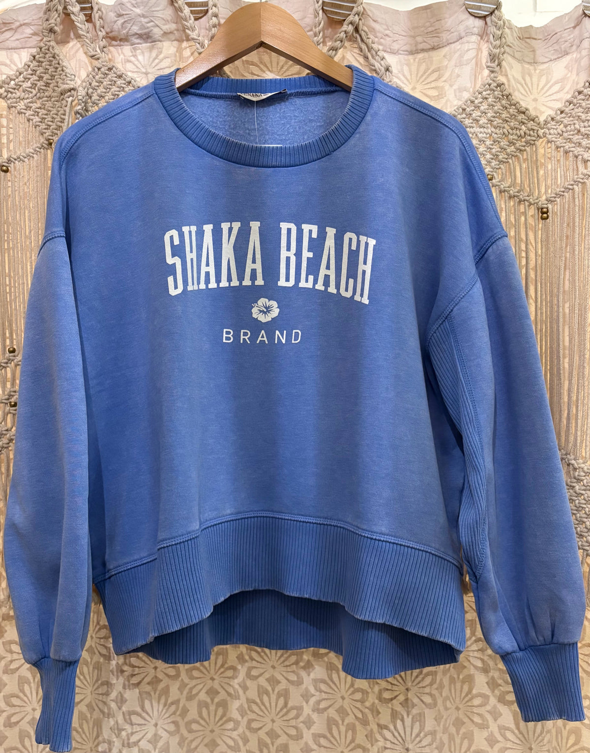Shaka Beach Brand Logo Cozy Crewneck Sweatshirt