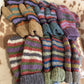 Boho Hipster Striped Cozy Knit Fleece Lined Mittens
