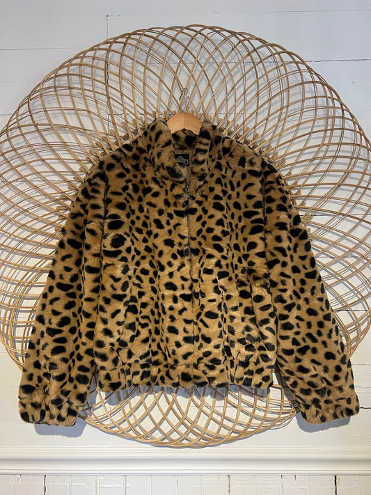 M Leopard Sherpa Bomber Jacket