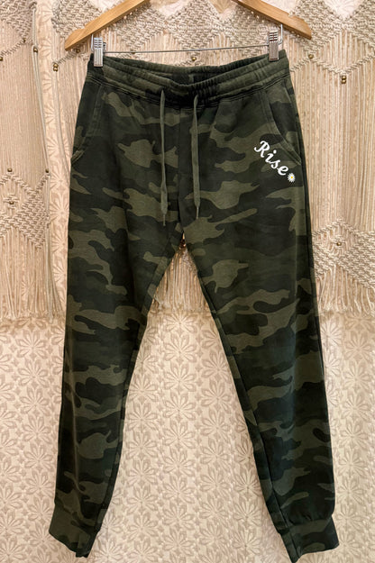 Rise Daisy Logo Camo Jogger Sweatpants