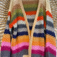 Striped Chunky Knit Cardigan