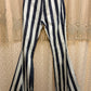 Boho Hippy Striped Denim Bell Bottoms