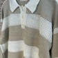 Boho Striped Collared Lightweight Knit Sweater