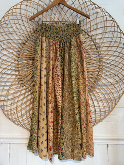 Boho Vintage Style Patchwork Wide Leg Pants