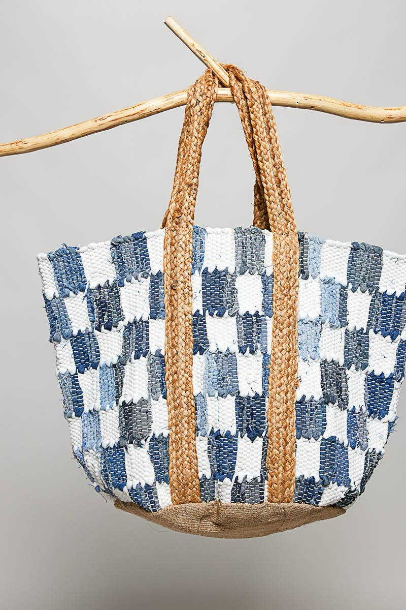 Boho Woven Large Straw Tote Bag