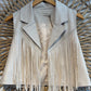 Boho Western Collared Fringe Suede Vest