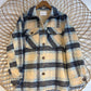 XL Blue Plaid Shacket