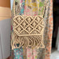 Boho Macrame Fringe Crossbody Purse