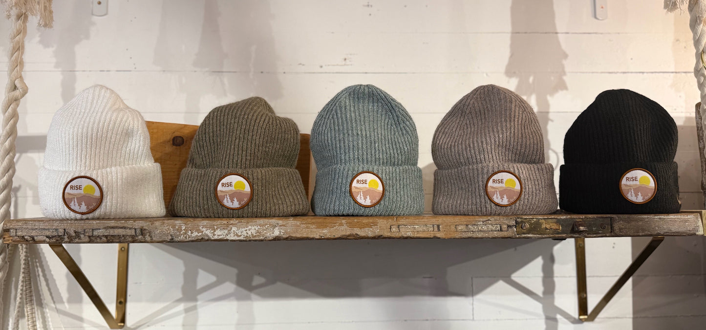 Boho Cozy Rise Patch Beanie