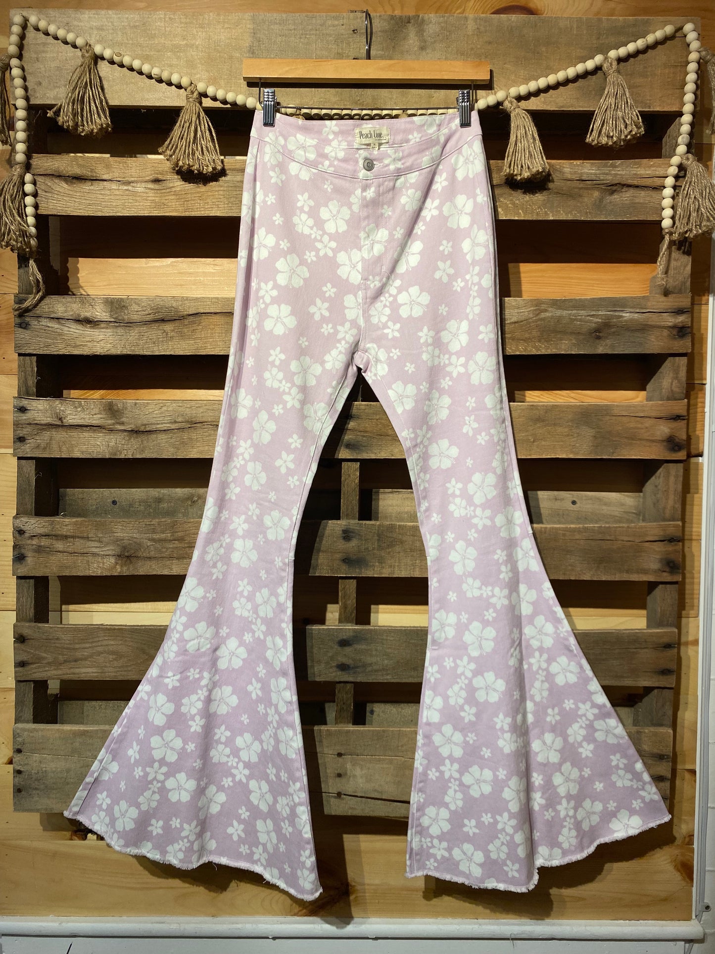 Lavender Floral Bell Bottoms