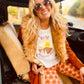 Orange Floral Bell Bottoms