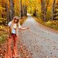 Orange Floral Bell Bottoms
